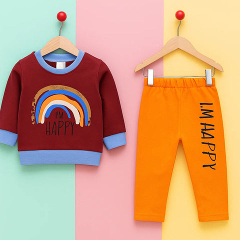 Nijntje - Suit Set - Maroon - Rainbow - 25