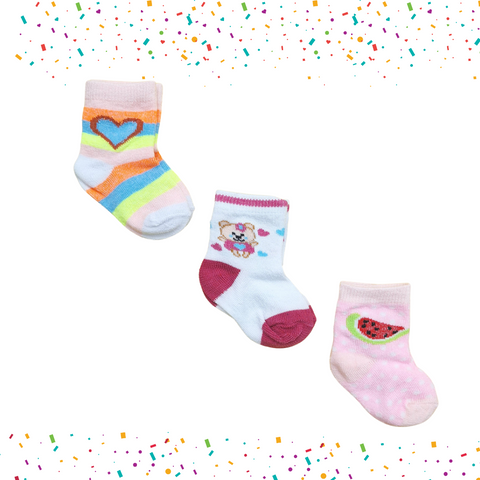 Pair of 3 Socks - Girls - Theme 1