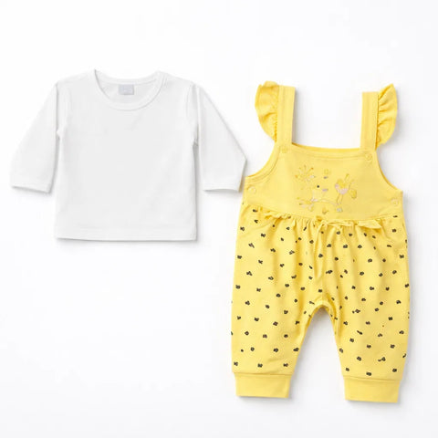 Fashion - 2 Pieces - Romper - Yellow - Princess - (0-3 Months)