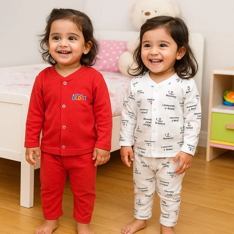 TBS - Pack of 2 - Night Suits - Red & Awesome