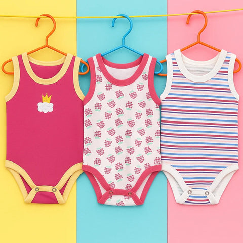TBS - Pack of 3 Onesies - Girls - Pink & Grapes
