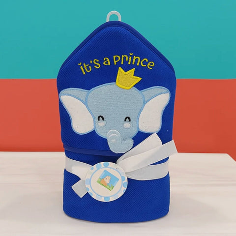 Little Alpaca - Hooded Bath Towel - Blue - Prince