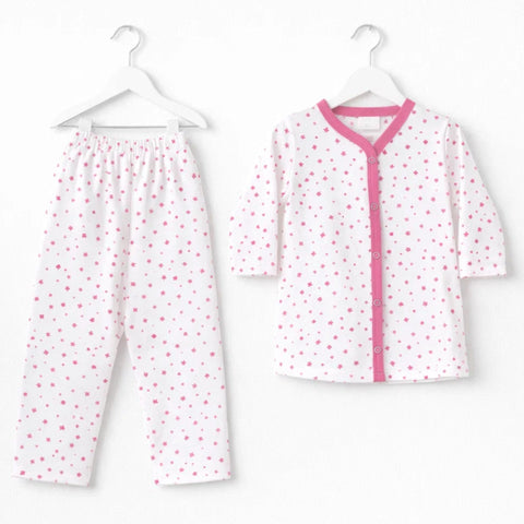 TBS - Cotton Jersey - Night Suit - Pink - Stars - 26
