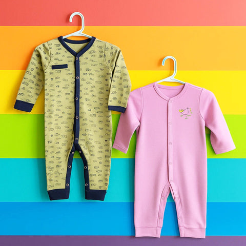 Junior's - Pack of 2 Rompers - Light Pink & Green - Love & Characters