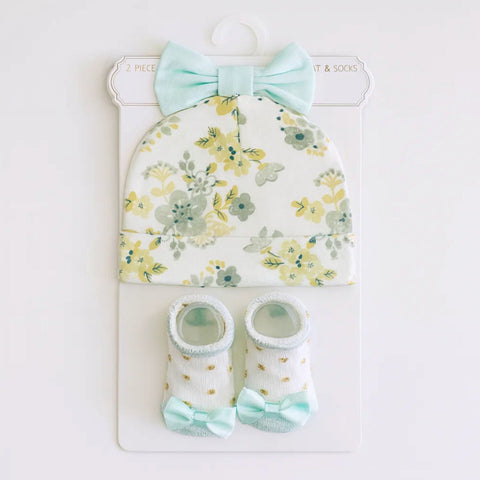 2 Pieces - Hat & Booties - Gift Set - Girls