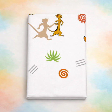 Diaper Changing Mat - White - Lion - (36*24 Inches)