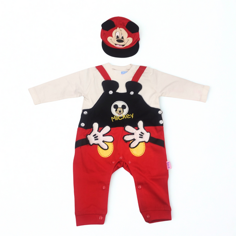 JB - Baby Romper - Mickey - Red