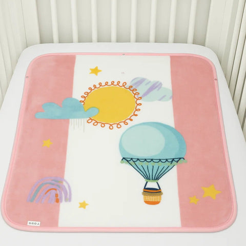 Mora Mink Single Ply - Zip Blanket - Pink - Balloon  - 34*32 Inches