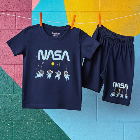 TBS_BRL - T-Shirt & Shorts - Navy Blue - NASA