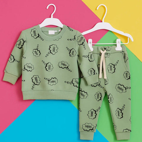 Z Kids - 2 Pieces - Suit Set - Green - Happy - 25
