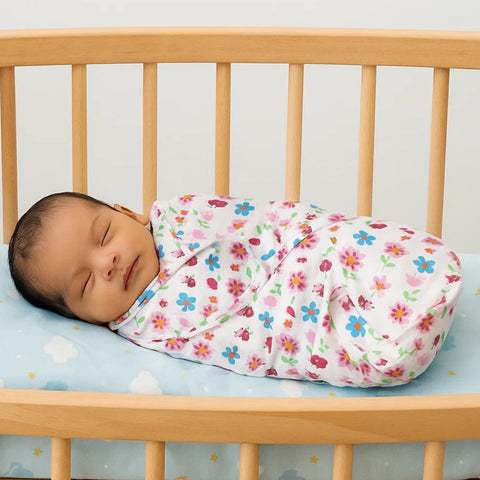 Kolaco - Swaddle Wrap - Flowers & Bee