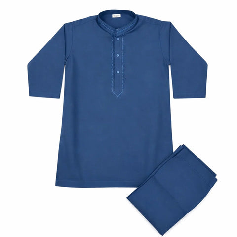 TBS - Wash N Wear - Kurta Shalwar - Deep Blue - 26