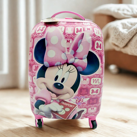 4 Wheels - Kids Travel Trolley - Pink - Minnie Mouse