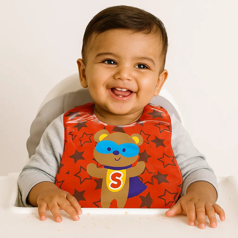 Baby Bib - Red - Stars