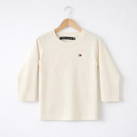 TH - Long Sleeve - Round Neck - T-Shirt - Off White