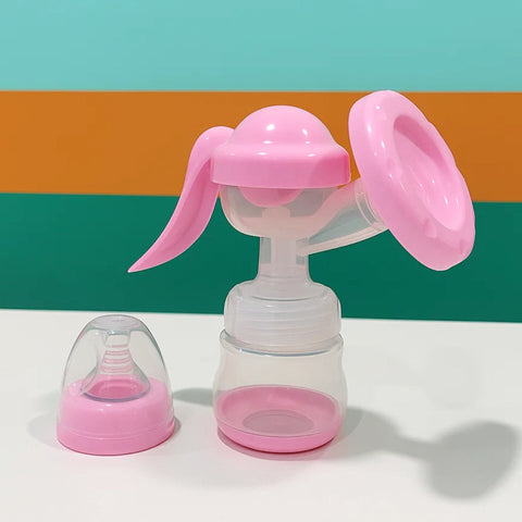 XUNYI - Manual Breast Pump & Feeding Bottle - Pink