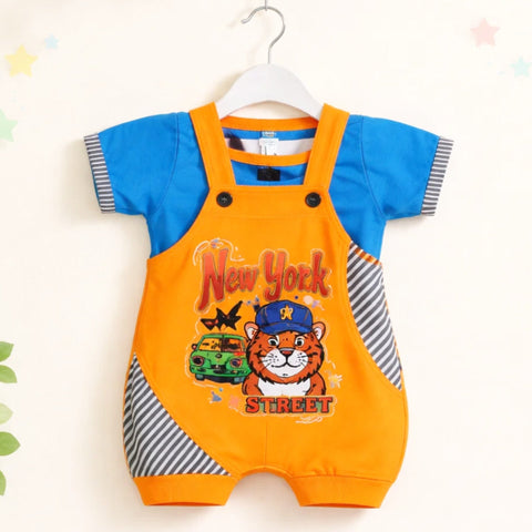 Hungle - 2 Pieces - Dungaree Set - Dark Blue - New York Street