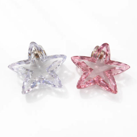 Pack of 2 - Catchers - White & Dark Pink - Star