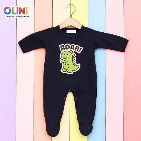 OLINI - Fleece - Romper - Navy - Dragon Roar