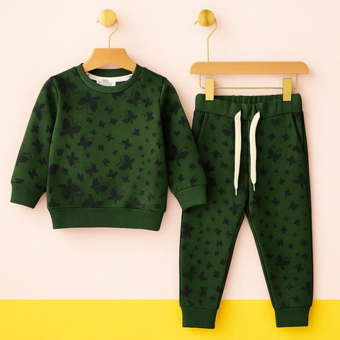 Z Kids - 2 Pieces - Suit Set - Dark Green - Butterfly - 25