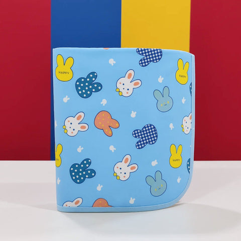 Diaper Changing Sheet - Medium - 27*19 Inches - Blue - Bow Rabbit