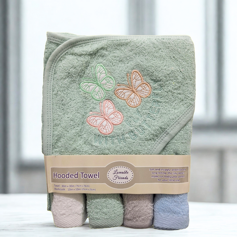5 Pieces - Loveable Friends - Bath Towel Gift Set
