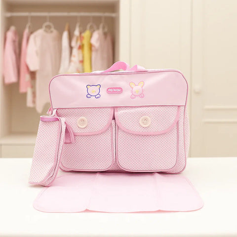 3 Pieces - Baby Kingdom - Dotted Bag Set