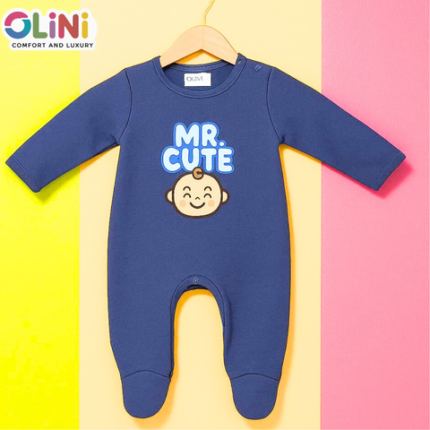 OLINI - Fleece - Romper - Blue - Mr Cute