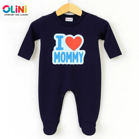OLINI - Fleece - Romper - Navy - Mommy