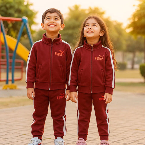Pum - 2 Pieces - Track Suit - Maroon - Stripes