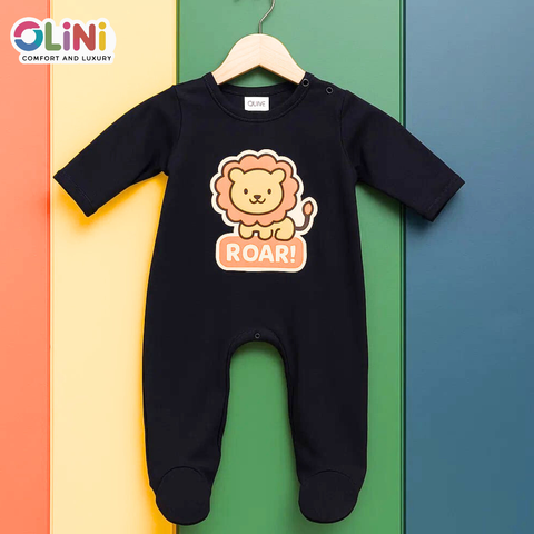 OLINI - Fleece - Romper - Navy - Lion Roar