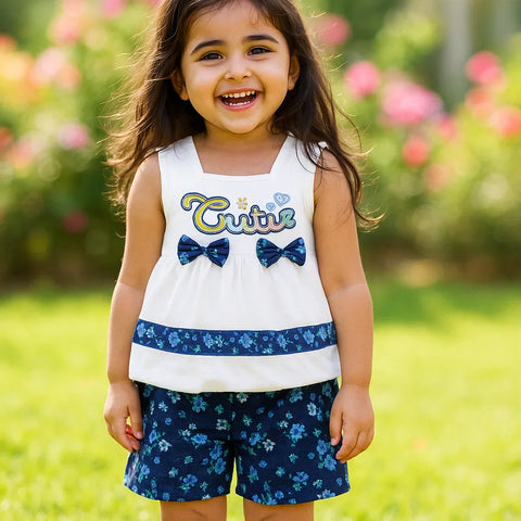 Cutie - 2 Pieces - Frock Set - Blue - 351