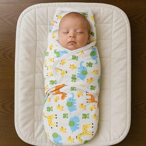 Kolaco - Swaddle Wrap - Frog & Elephant