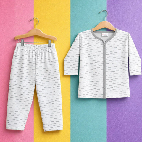 TBS - Cotton Jersey - Night Suit - Grey - Drop - 26