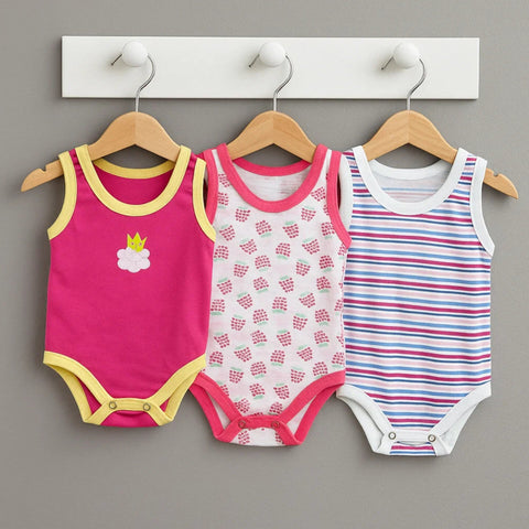 TBS - Pack of 3 Onesies - Girls - Pink & Grapes