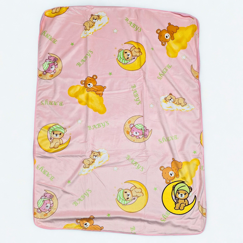 For Baby - Fur Blanket - Pink - Moon & Bear