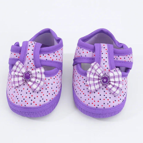 Xiao - Booties - Purple - Bow