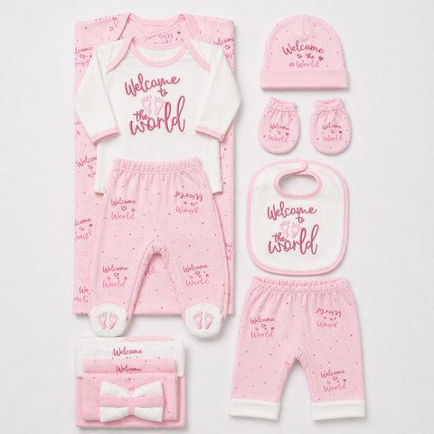 JL - Cotton Interlock - 12 Pieces - Welcome - Starter Set - Pink