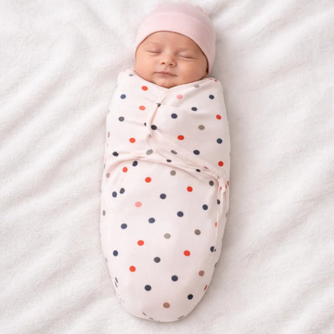 Little Angels - Swaddle Wrap - Pink - Circles