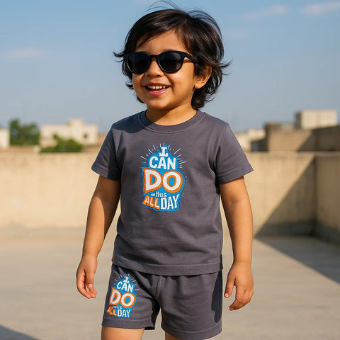 Lucido - T-Shirt & Shorts - Grey - Do This
