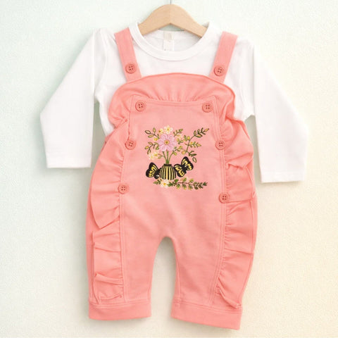 GM - 2 Pieces - Dungaree Set - Pink - Cage