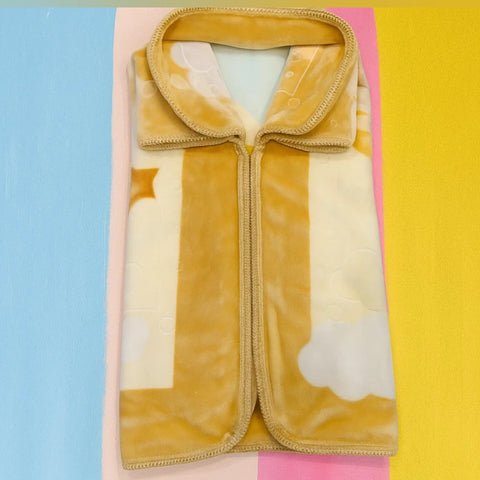 Lucky Baby Double Ply - Zip Blanket - Brown - Elephant & Balloons  - 25