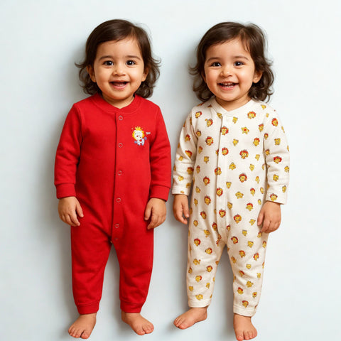 TBS - Pack of 2 Sleep Suits - Vol 02-25 - Red & Car