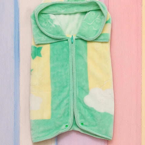 Lucky Baby Double Ply - Zip Blanket - Green - Elephant & Balloons  - 25