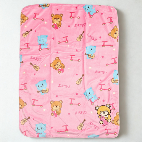 For Baby - Fur Blanket - Pink - Bear Baby