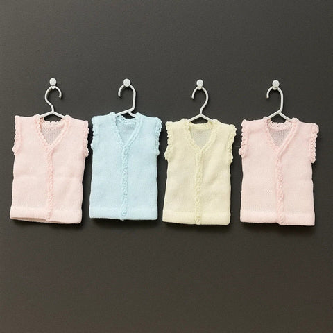 Pack of 4 - Buttoned Woolen Vests  - Colors