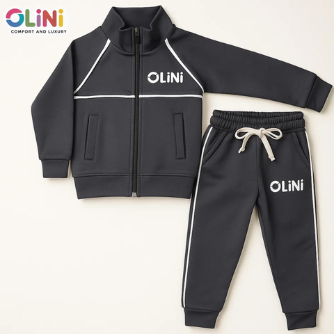 OLINI - 2 Pieces - Track Suit - Charcoal