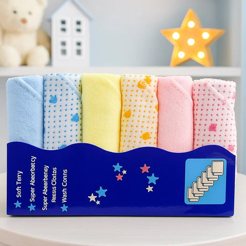 Pack of 6 - Colorful Face Towels