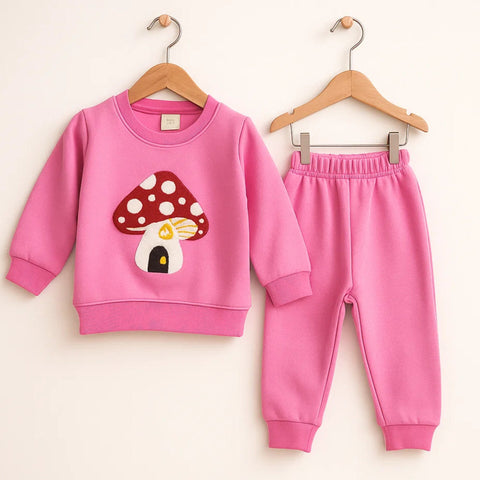 Wow - 2 Pieces - Suit Set - Pink - Mushroom