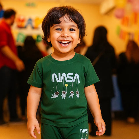 TBS_BRL - T-Shirt & Shorts - Green - NASA